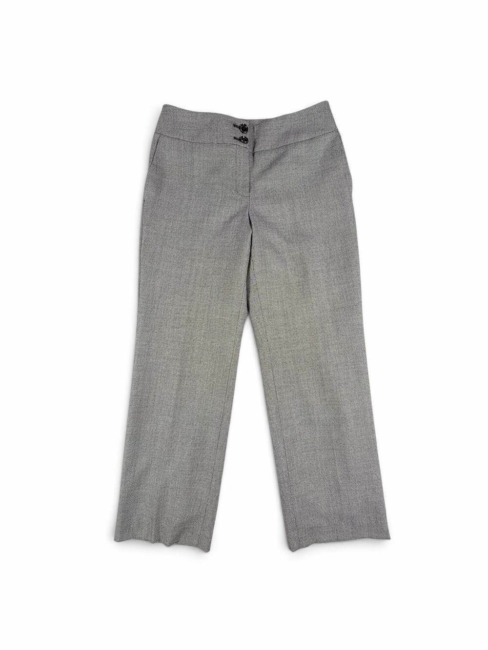 Talbots Petites Women’s Wool Blend Straight Leg Dress Pants Gray Brown Size 6